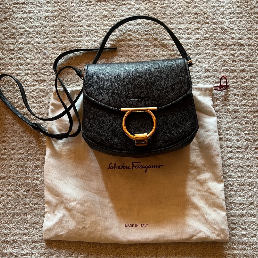 Salvatore Ferragamo Margot Gancio Vela Crossbody Bag